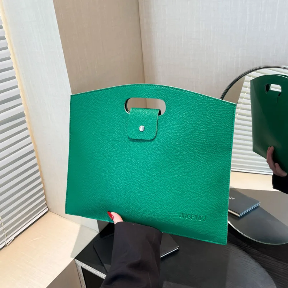 

Повседневная офисная сумка-тоут из ПУ для документов, большая вместительная однотонная сумка для ноутбука, портфель для файлов, женская сумка