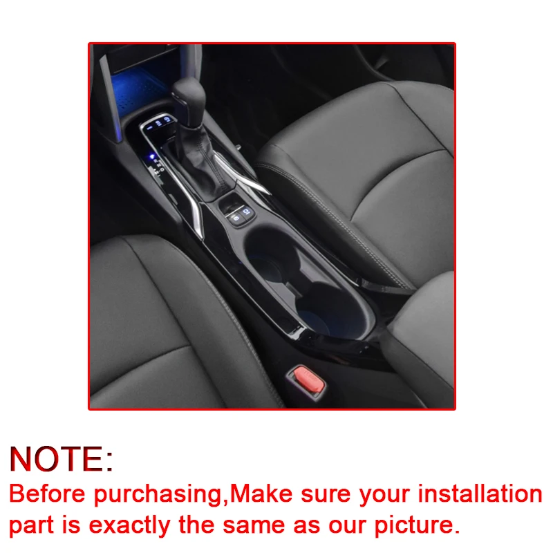 Car Interior Sticker Gear Box Protective Film For Toyota Corolla Cross XG10 2020-2023 Car Gear Panel Sticker Carbon Fiber Black