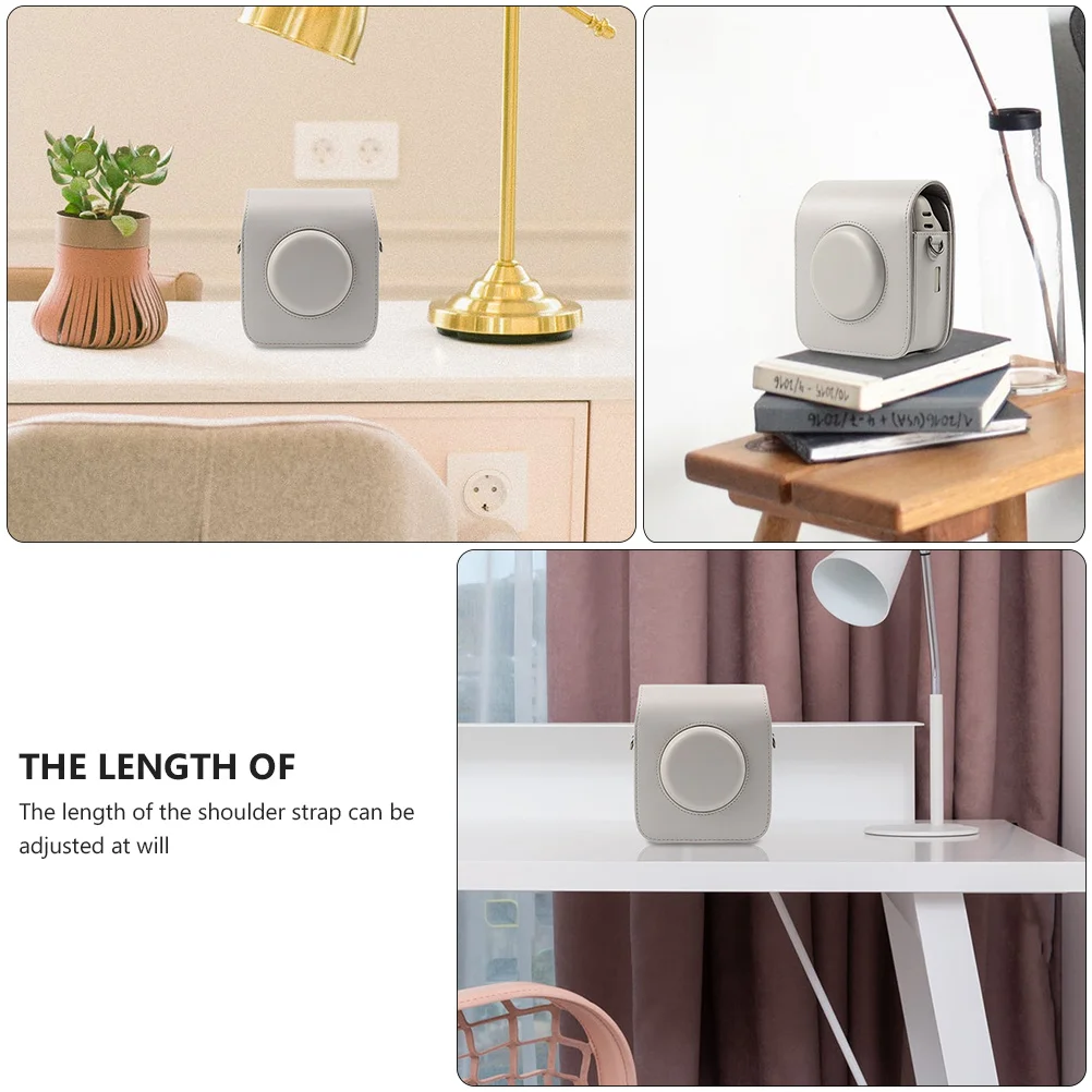 

Portable Camera Case Protective Bag for SQ20 PU Storage Pouch Dustproof Shock Resistant Retro Style Solid Color