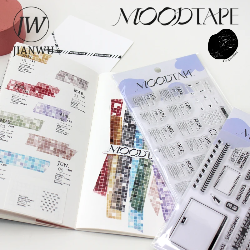 JIANWU Calendar Warning Sign Transparent Silicone Stamp Creative DIY Journal Scrapbooking Collage Decor Stationery