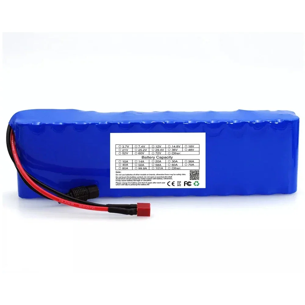 2024 electric scooter Battery 48V 60Ah 1000w 13S2P XT60 Lithium ion Battery Pack 60000mah ForElectric bicycle with BMS+charger