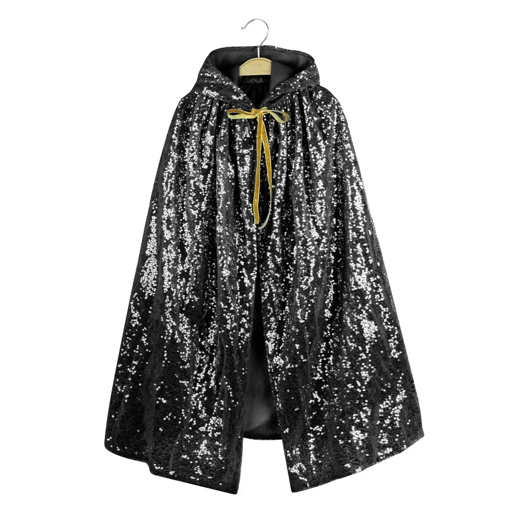 Hochwertiger Kinder-Umhang mit glitzernden Pailletten, stilvoller Schal-Mantel, trendiges grenzübergreifendes Outfit für Mädchen, geeignet für Feiertage und Themenveranstaltungen. – Detail 20