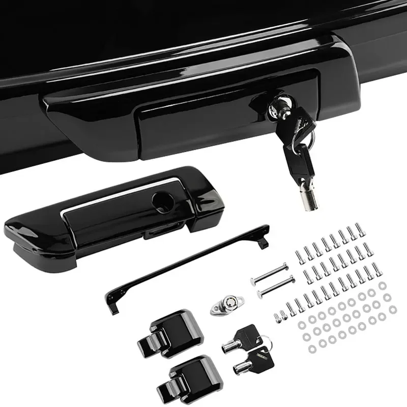 

Глянцевый черный комплект защелок для мотоциклетных петель Tour Pack, чехол для Harley Touring Street Glide Road King Road Glide 2014-Up