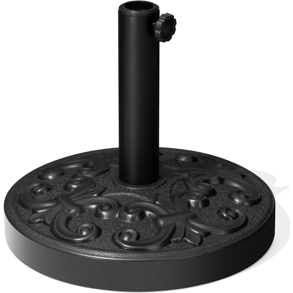 Heavy Duty Round Cement Patio Umbrella Base, Stand para Outdoor Deck Lawn e Jardim, 30lbs