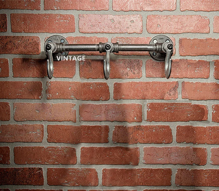 

Cast iron pipe alloy coat hook Creative style wall hanging heavy objects