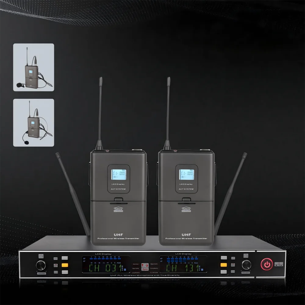 Professional Infrared Dual Fre - đánh giá và giá Uhf Wireless Microphone System Dual Channel