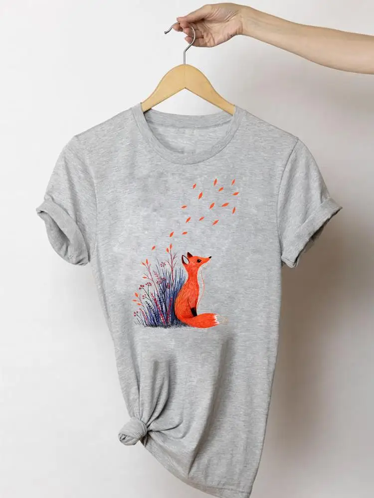 Dinosaur Trend Cute Print Tshirt Fashion Women Summer Short Sleeve Tee Top Printing Clothing Graphic T-shirts