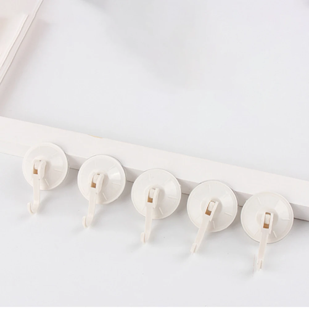 

10Pcs No Trace Suction Cup Hooks Heavy Duty Vacuum Holder for Bathroom Kitchen Towels Shower Storage Hooks Suction Cup Hanger