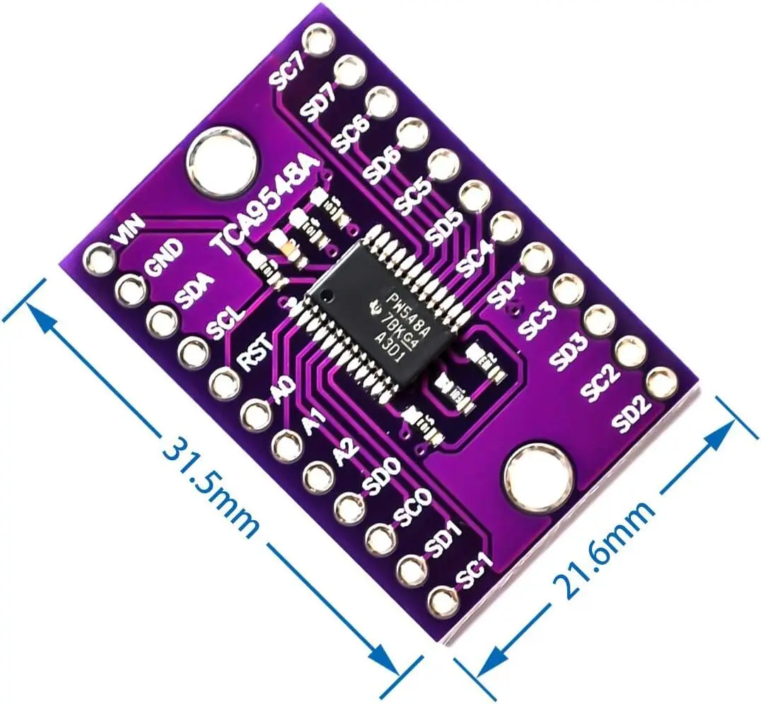TCA9548A I2C IIC Multiplexer Extender Board 8 Channel with Reset Compatible with for Arduino Raspberry Pi ESP32 STM Expansion