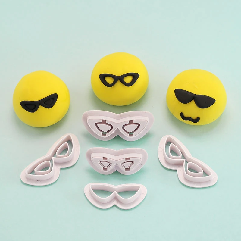 Various Glasses Polymer Clay Cutter Set Eyes Eyelashes Polymer Clay Mold DIY Doll Clay Sculpture Rapid Modeling Ceramic Tools