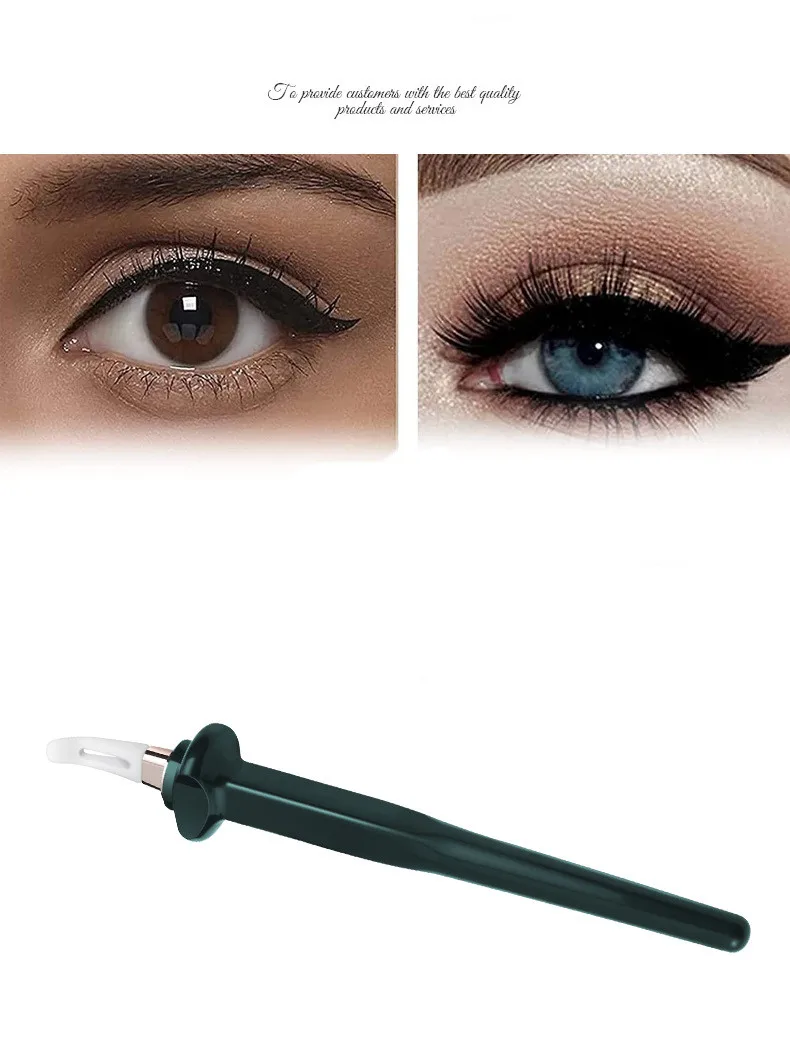 1pc ferramentas guia de delineador fácil sem soctar delineador gel reutilizável silicone delineador escova delineador para mãos shaky iniciante maquia