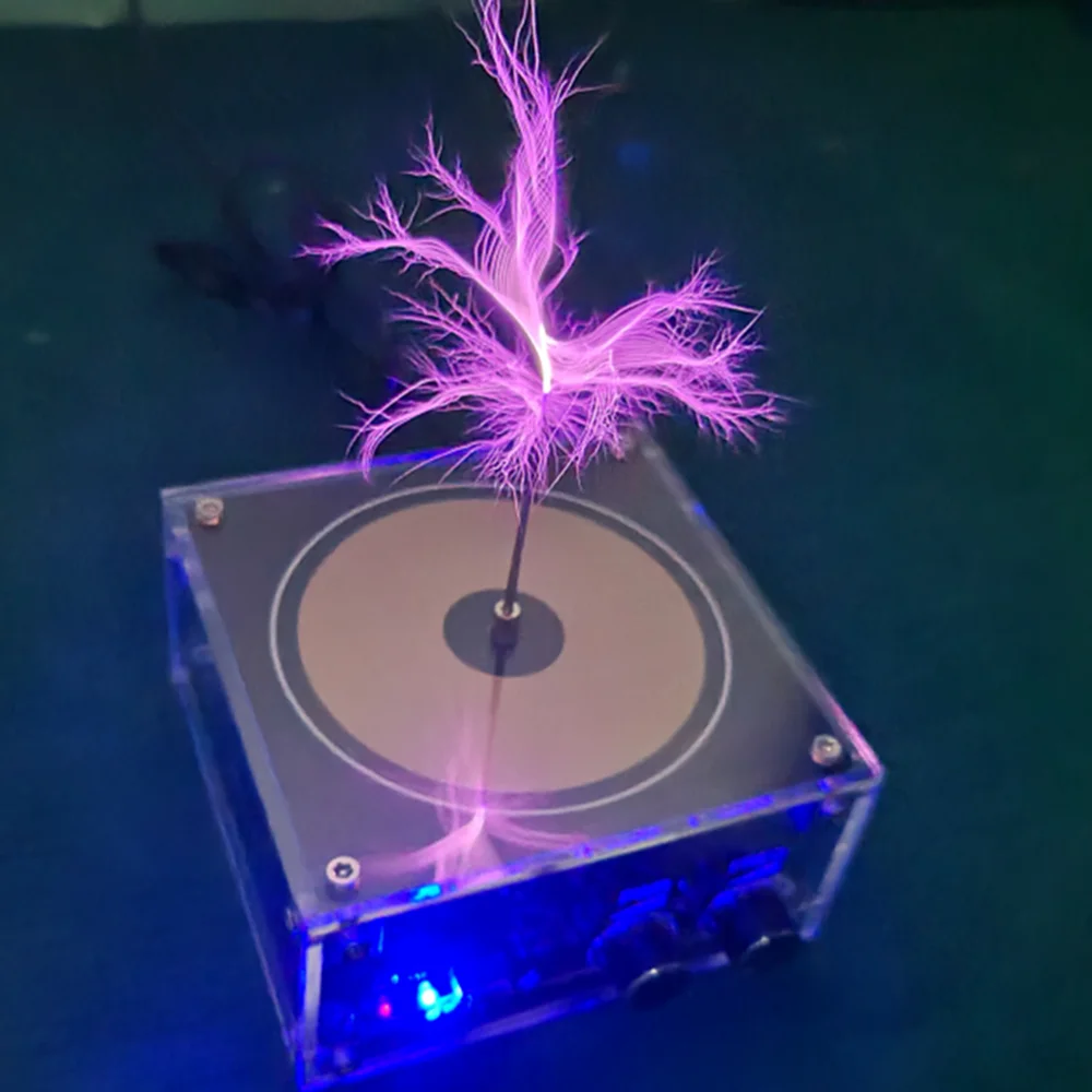 110-240VAC 50/60Hz Bluetooth Music Tesla Coil High Frequency Voltage Pulse Arc Generator Palm Arc Touchable Lightning Power 120W