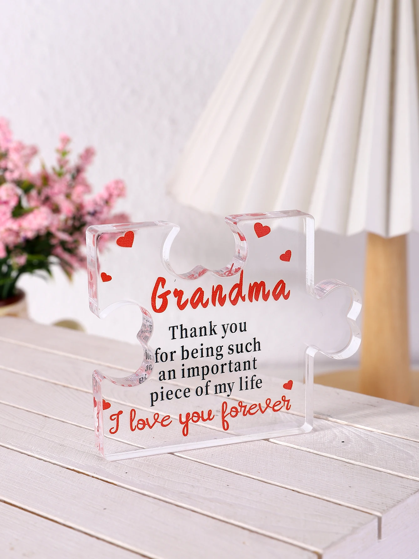 1pc acrylic birthday gift for grandma home decor party decor christmas gift room decorations plaque ornament gift