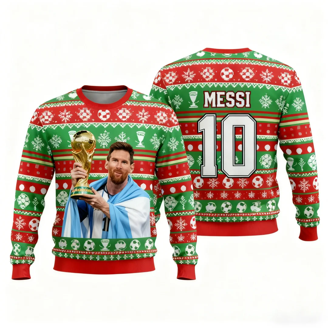 

Толстовки в рождественском стиле Месси Футбольная майка No. Осенние толстовки Y2K, детские толстовки, мужские и женские толстовки