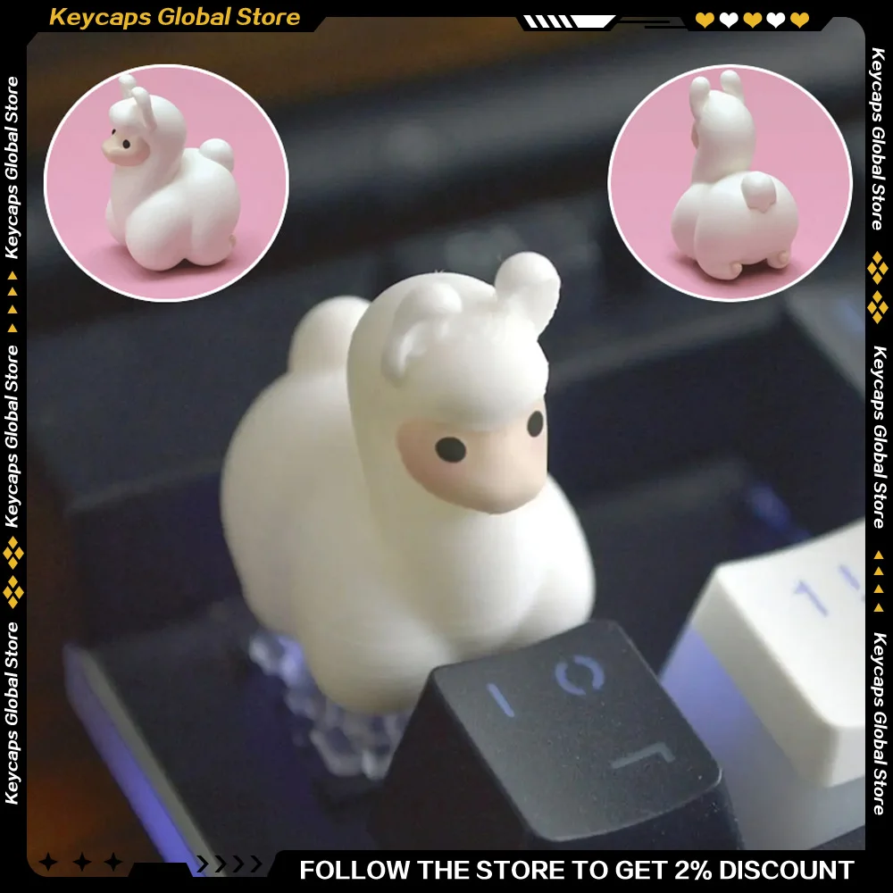 

Kawaii Alpaca Keycaps 3D Персонализированные креативные колпачки ручной работы с милыми животными для индивидуальной механической клавиатуры в подарок CHERRY