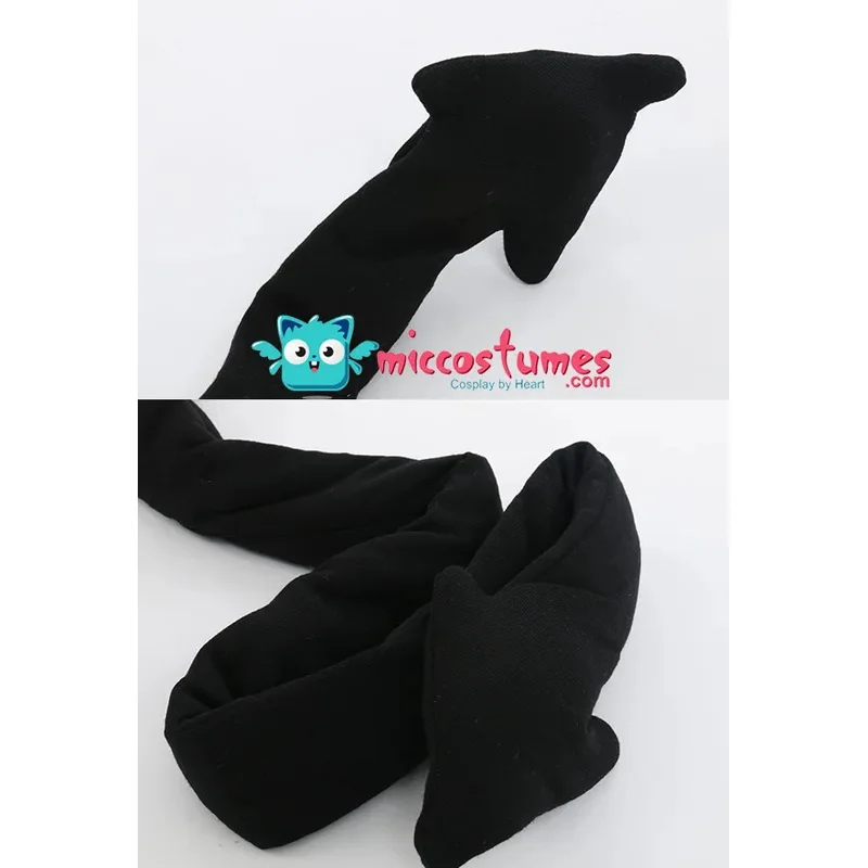 꼬리가 달린 여성용 메두사 블랙 코스프레 의상 점프수트