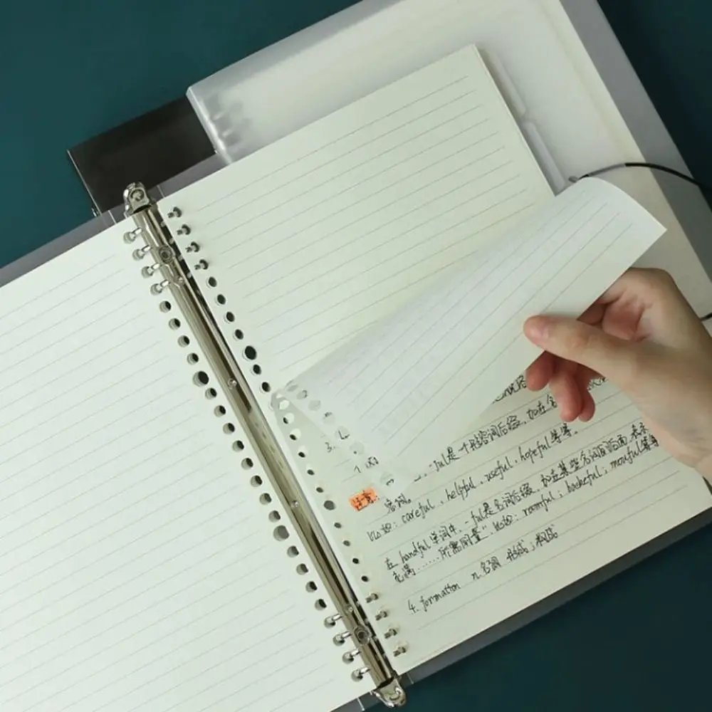 

Внутренняя обложка для блокнота/папки А5/В5/А4, 8 отверстий, для сменных листов, прозрачная, для самостоятельного изготовления, обложка для файлов А4