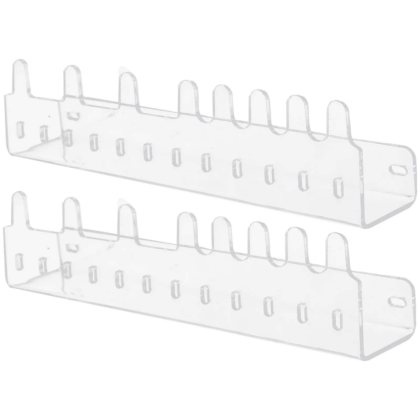 

2Pcs Wall Mounted Jewelry Rack Acrylic Display Organizers Hanging Earring Necklace Holder Transparent Material