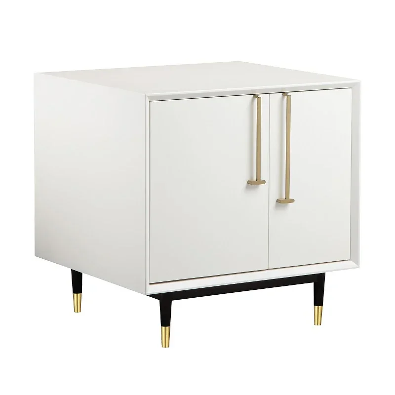 Solid wood light luxury bedside table simple modern model room bedroom dedicated