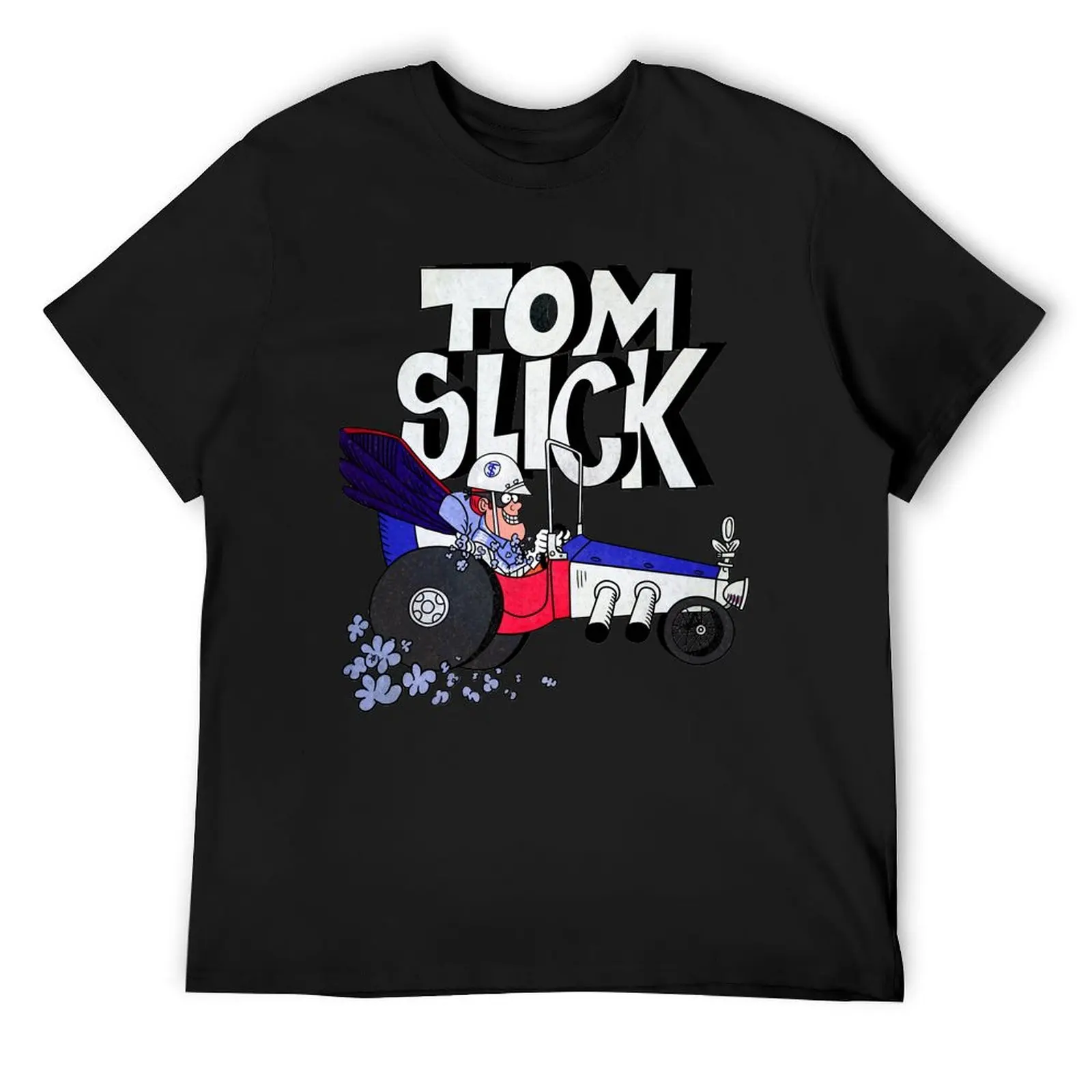 

Tribute to Jay Ward Cartoons Tom Slick in the Thunderbolt Grease Slapper with Logotype Classic T-Sh.png T-Shirt