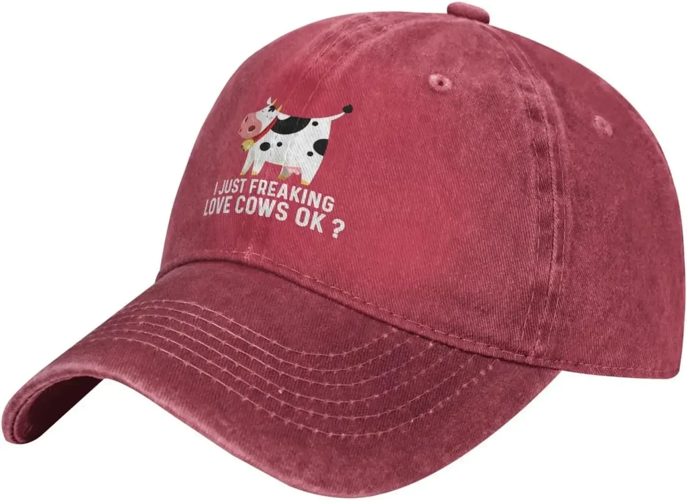 I Just Freaking Love Cows Ok Hat for Men Dad Hats Adjustable Hat