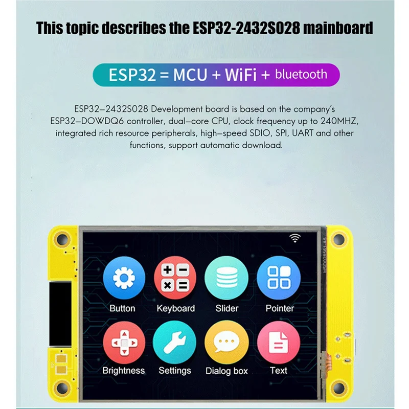 Scheda di sviluppo ESP32 WiFi Bluetooth 2.8 pollici 240X320 Smart Display Modulo TFT Touch Screen