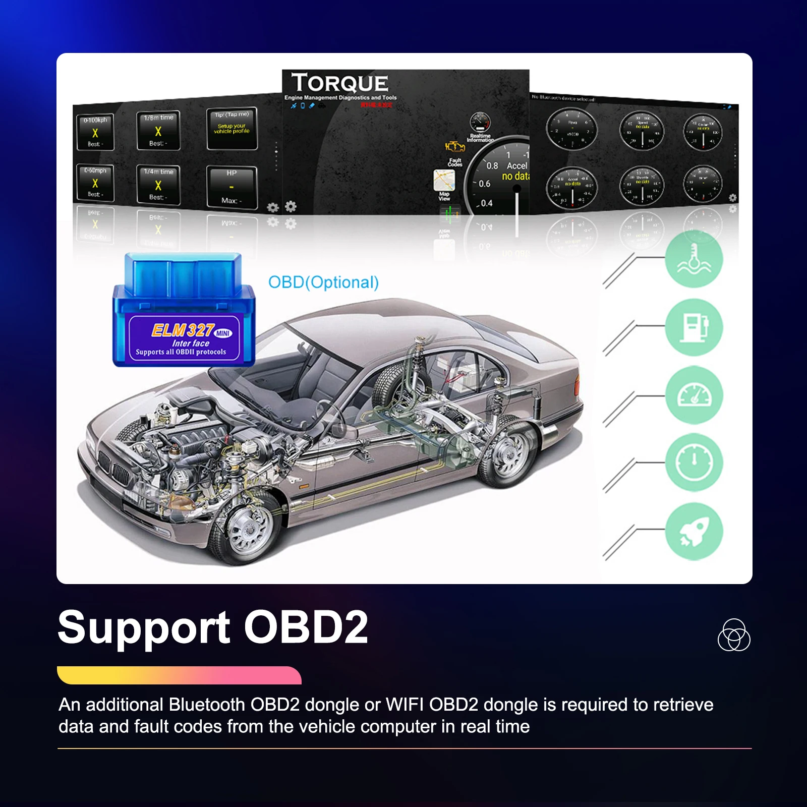 Podofo Lettore Multimediale per Auto Android con CarPlay Wireless da 7'' per Opel Astra Antara Vectra Corsa Zafira Meriva Vivaro Combo Signum Tigra con GPS WiFi Bluetooth Radio FM