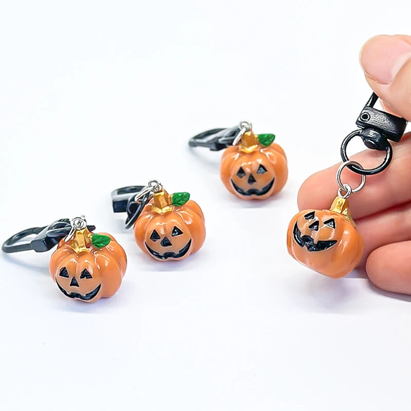 

Creative Cute Halloween Pumpkin Keychain Pendant Funny Cute Car Keychain Fashion Kawaii Backpack Decoration Accessories Gifts