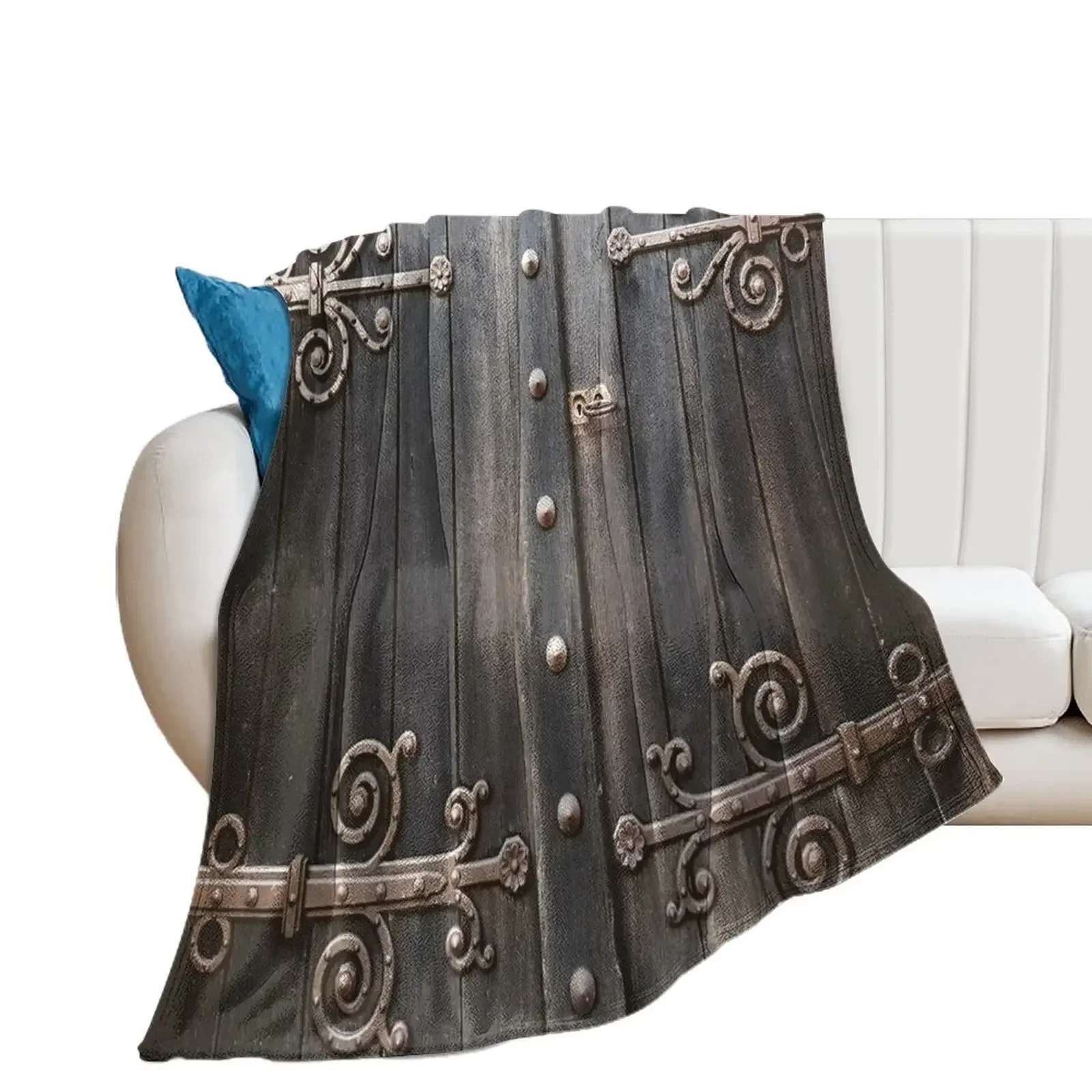 

victorian steampunk antique renaissance castle old door Throw Blanket Beautifuls Loose Travel Blankets