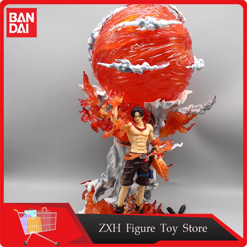 40cm One Piece Anime Figures Gk Portgas·D· Ace Fire Fist Action Figures Pvc Model Statue Ornament Collection Toys Creative Gifts