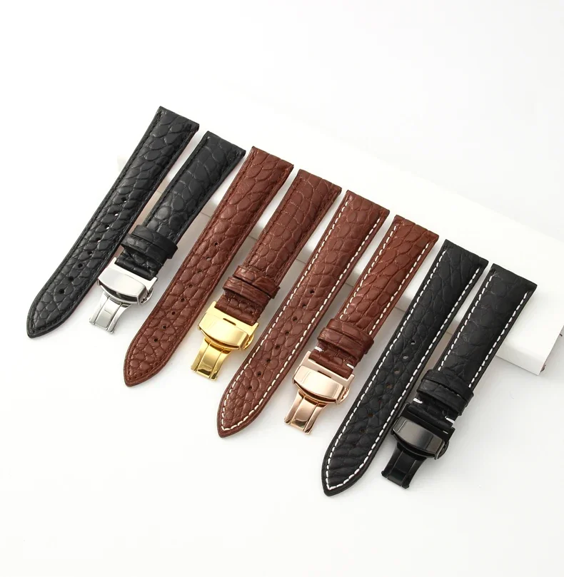 Ремешок из крокодиловой кожи для Longines Dw Master Omega, мужской водонепроницаемый мягкий удобный ремешок для часов с защитой от пота, 18 20 22 мм
