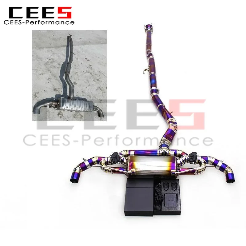 CEES Muffler Exhaust Pipe for Mercedes-Benz A45/A45S AMG W177 2.0T 2020-2024 Remote Control Valve Catback Packaging