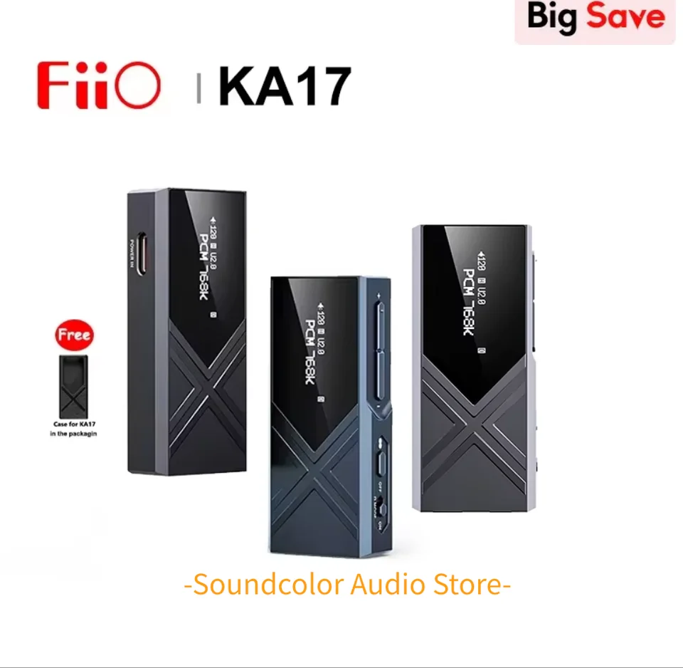 FiiO KA17 Portable USB DAC Audio HiFi Decoder, Dual ES9069Q PCM768