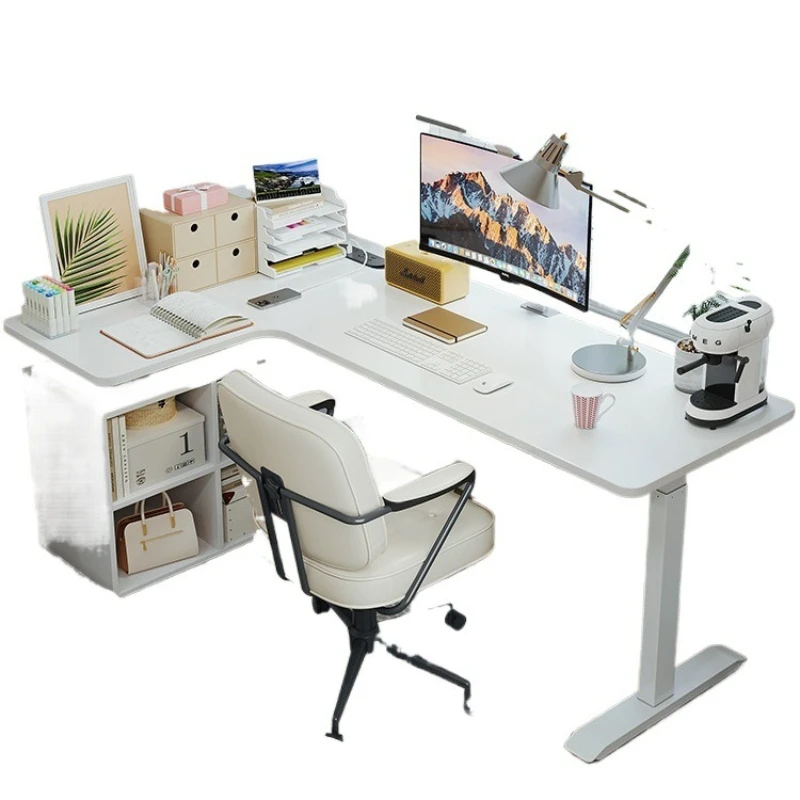 Corner desk, bookcase, integrated office desk, L-shaped computer desk, e-sports