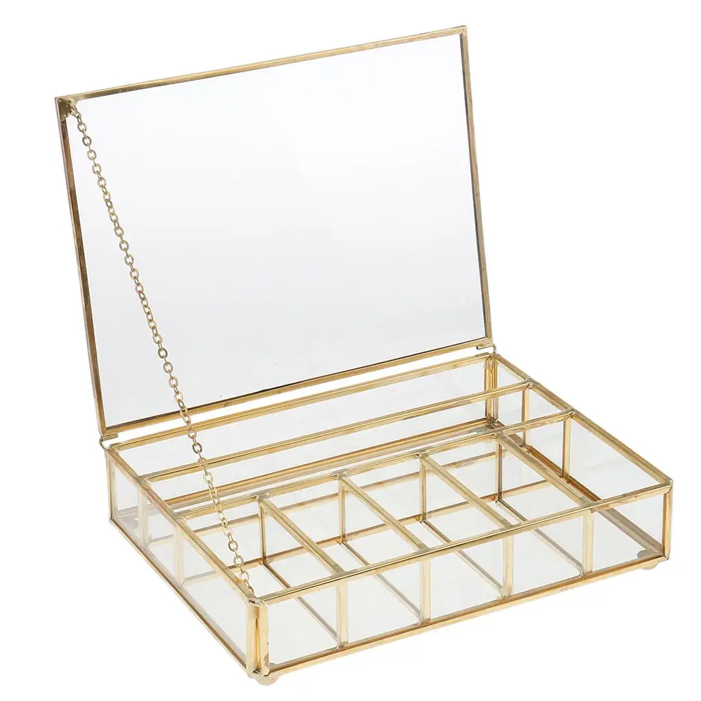 Clear Geometric Jewelry Box Terrarium Case Holder Organizer Wedding Favor