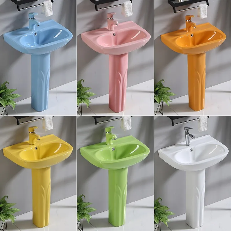 Kindergarten bathroom vertical wash basin household adult integrated floor column basin washbasin