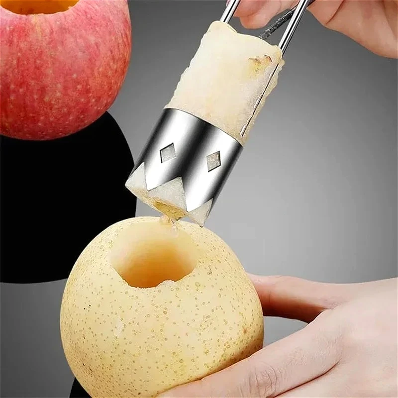 

Handheld Stainless Steel Fruit & Veggie Corer | Rust-Resistant, Sharp Serrated Edge | Durable for Apples & Veggies