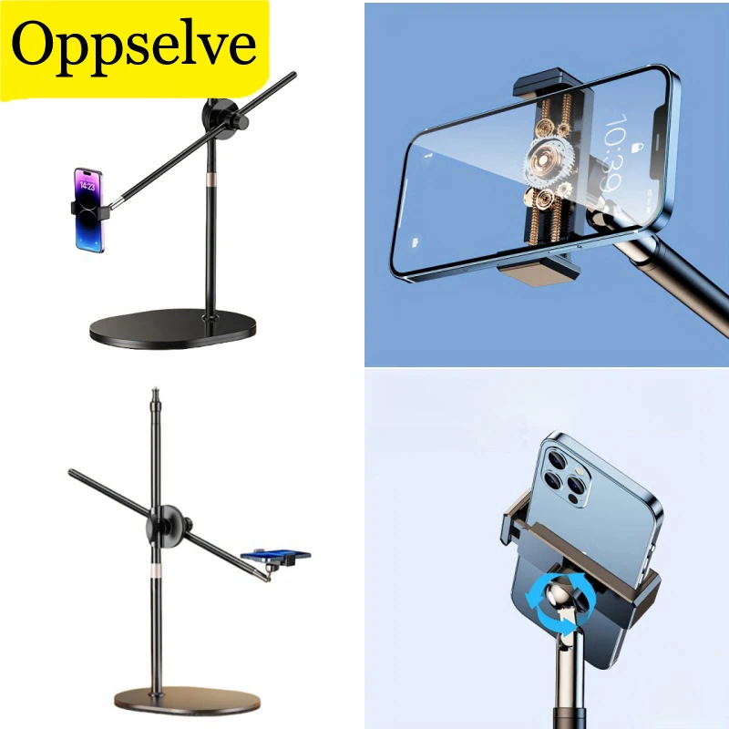 Live Broadcast Photography Tripod Stand 360° Rotation Mobile Phone Bracket For Tiktok Handicraft Painting Cooking And Recording