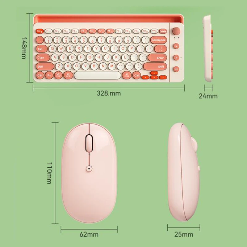 Imagem -02 - Teclado sem Fio e Mouse sem Fio Conjunto Dual Modo Compatível com Bluetooth Portátil Play & Plug para pc Portátil Windows Mac K650d 2.4g