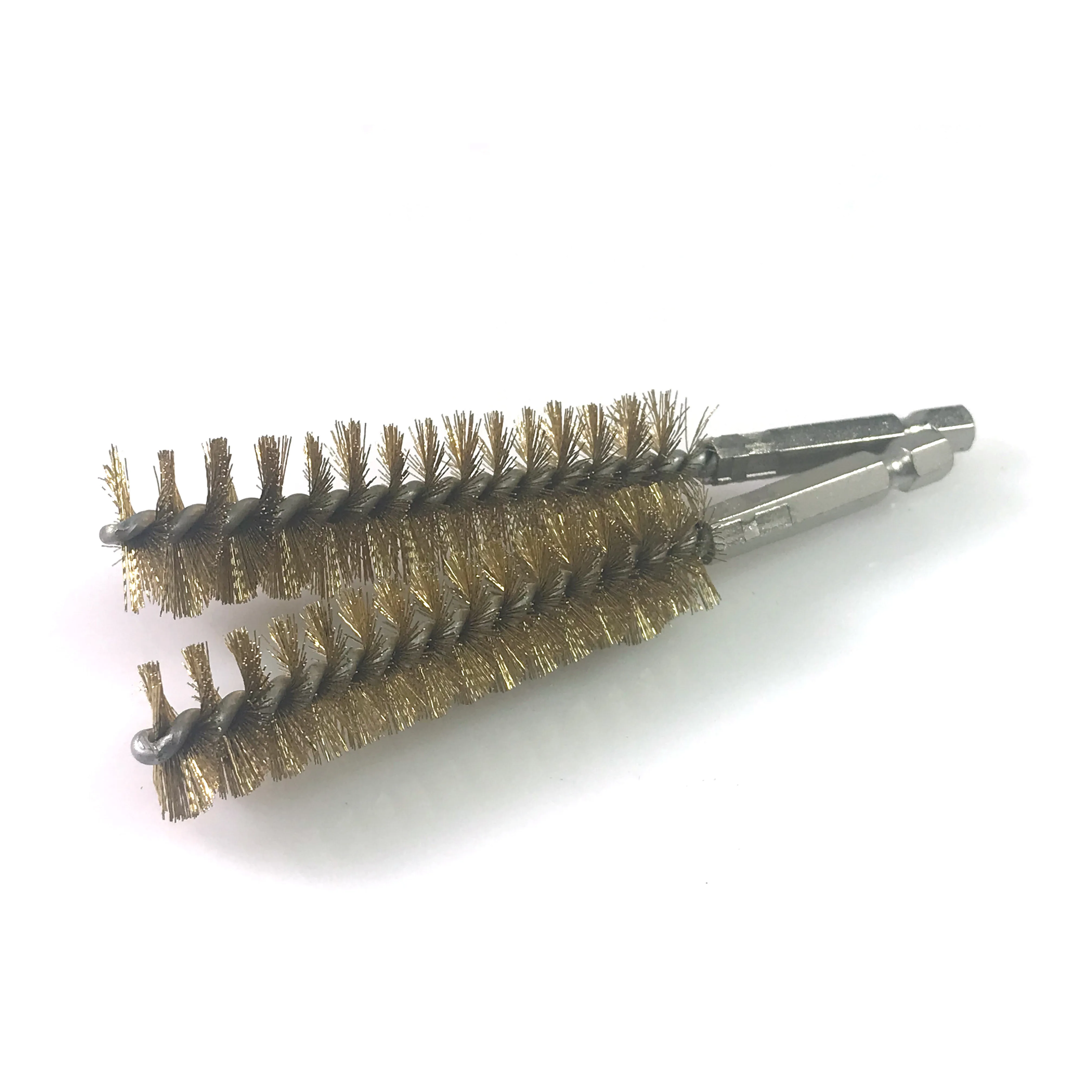 Citop 6pcs Hex Handle Copper Brush Brush for cleaning wire 8-12mm copper wire cleaning brush