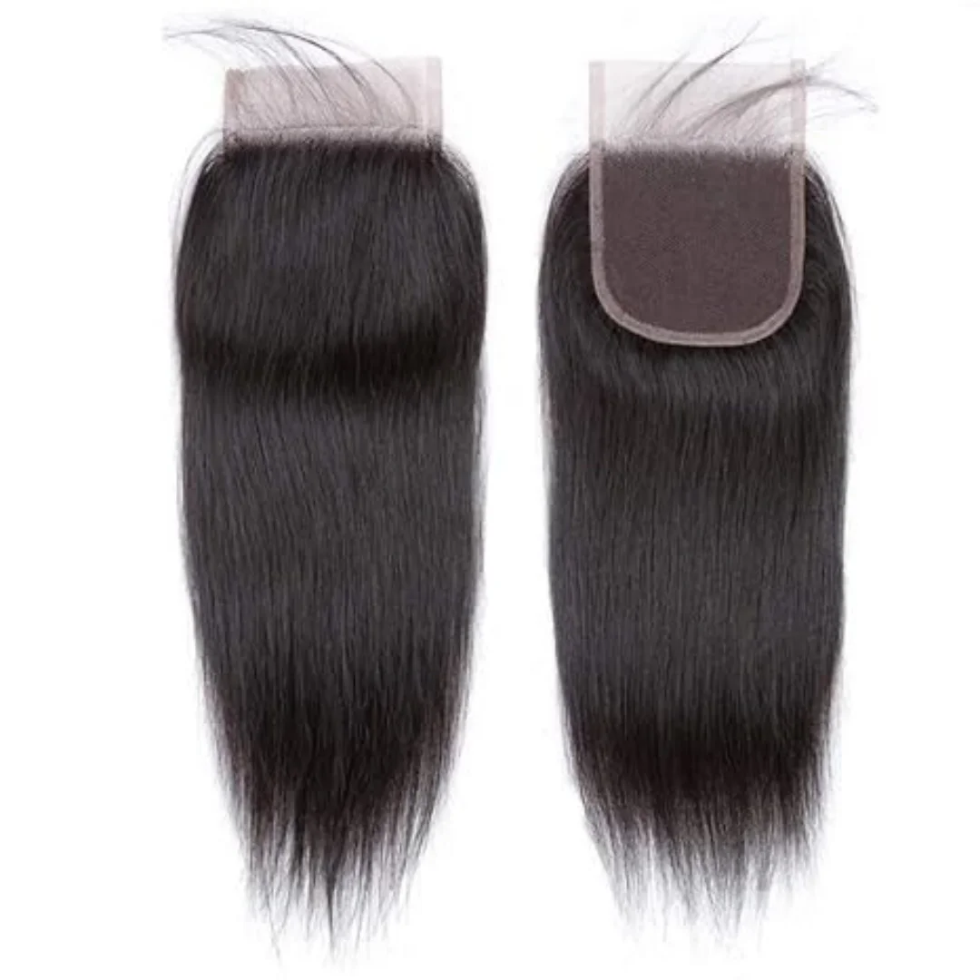 human-hair straight-4x4-hd-lace-closure-free-part closure-natrual-hair-line