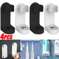 Toothbrush Stand Racks Organizer Electric Toothbrush Wall-Mounted Holders Space Saving Home Bathroom Accessories White Black
