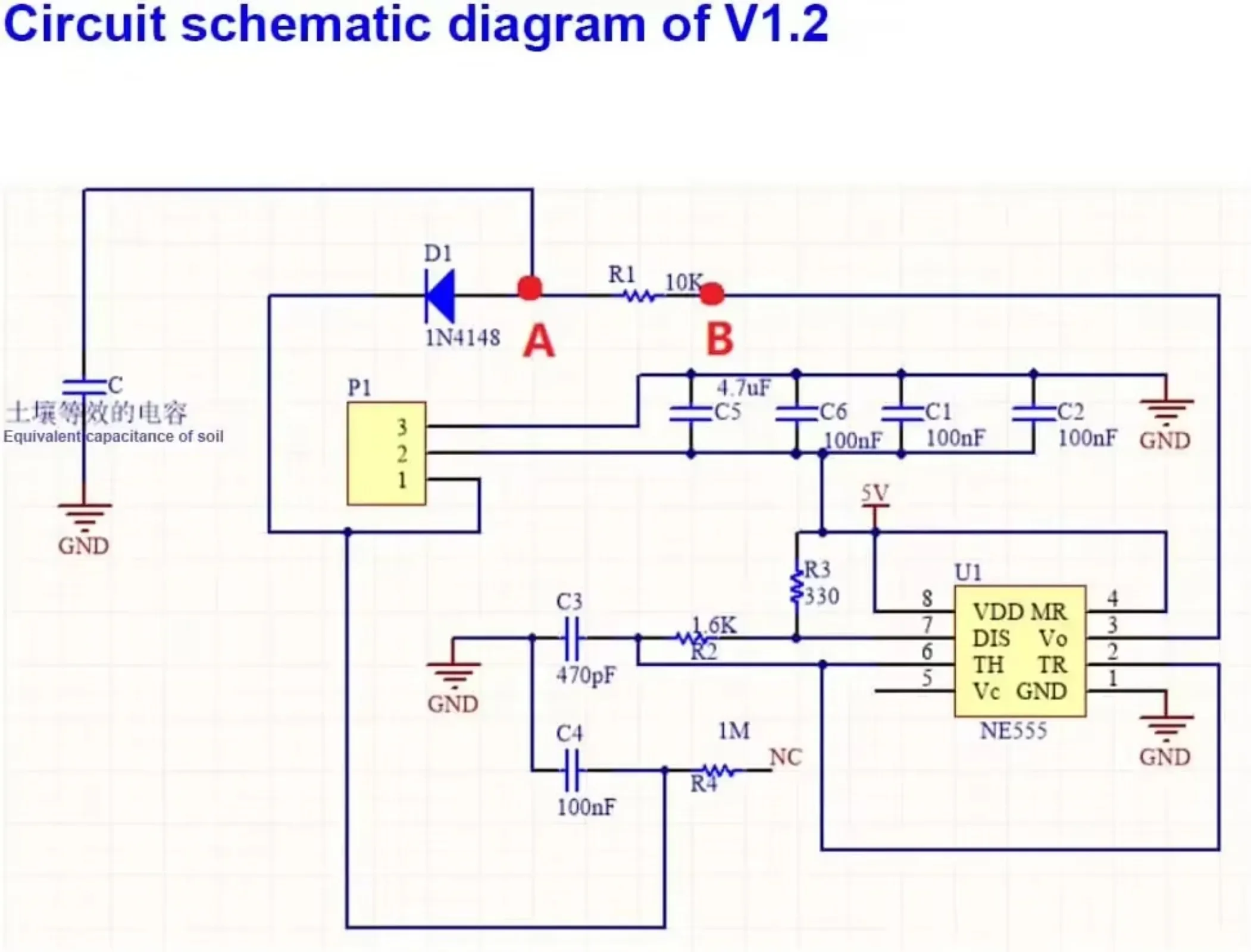 Kit de Sensor capacitivo de humedad del suelo, 5 uds., con sonda resistente a la corrosión para Arduino/Raspberry Pi Smart Farm