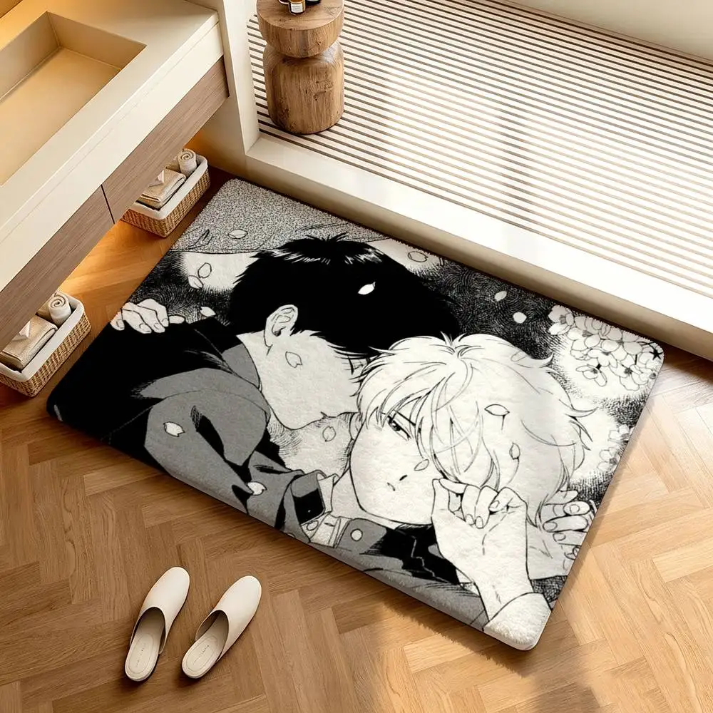 Go for It, Nakamura! Manga BL  Shower Room Absorbent Small Floor Mat Soft Comfortable Decorative Foot Mat