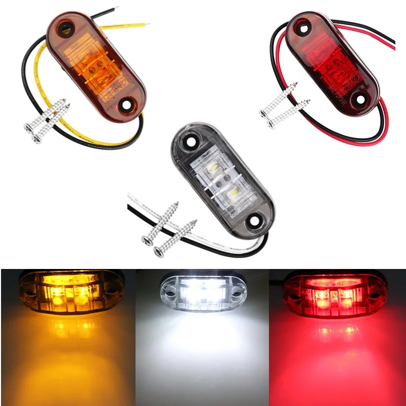 

12V 24V LED Side Warning Lights for Car Truck Trailer Width Lamp Signal Lights Side Yellow Red White Marker Lamp