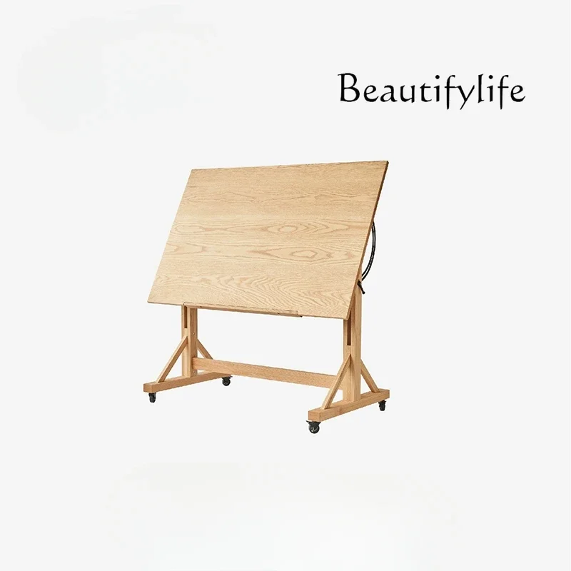 

Drawing table Studio furniture All original solid wood designer Drawing table Rotatable surface table