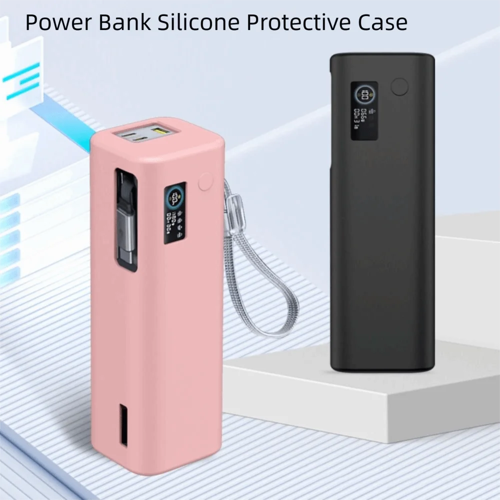 Silicone Portable Charger Protective Case Anti Drop Thickened Carrying Organizer Bag Soft for Baseus EnerGeek GR11 200W 25000mAh