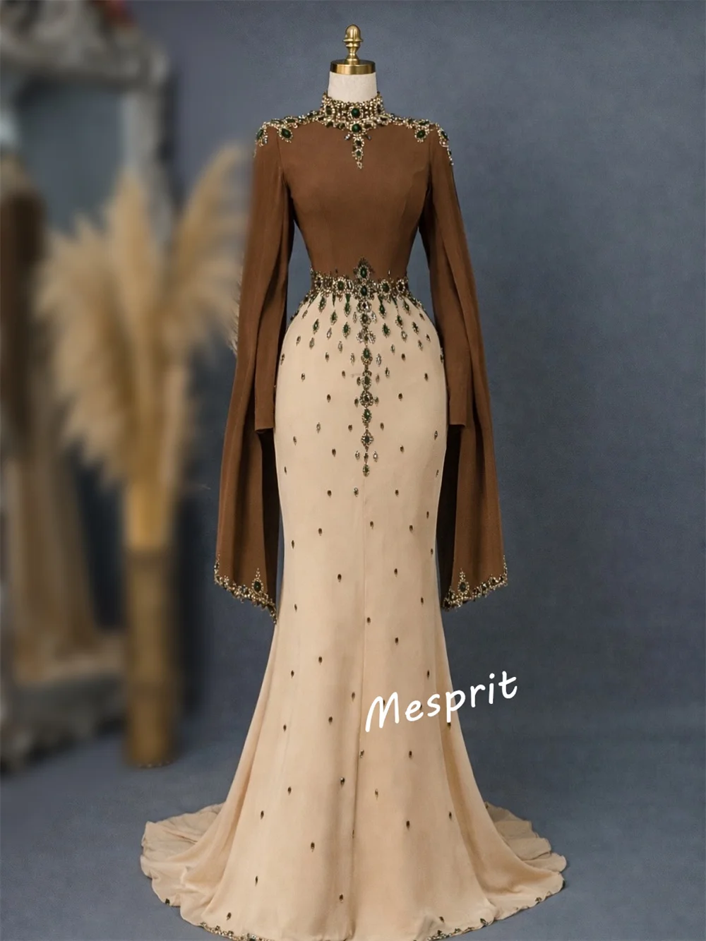 Customized Glitter Rhinestone Saudi Arabian Formal Evening Dress Mermaid Pleat Long Dresses Bespoke Occasion Elegant Party Gown image 2