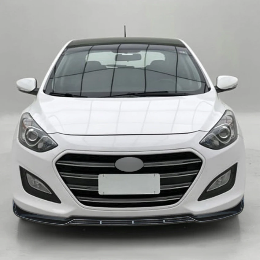 Front Bumper Lip Spoiler Splitter For Hyundai I30 MK2 MK2.5 2012-2017 Diffuser Body kits Glossy black/Carbon Fiber look