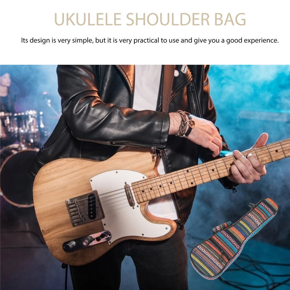 

Ukulele Bag Acoustic Gig Soft Shoulder Case Concert Storage Padded Ukelele Backpack Portable